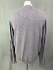 FYNCH-HATTON Mens Grey SUPIMA COTTON JUMPER Size Large L