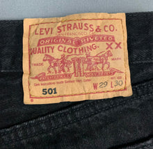Load image into Gallery viewer, LEVI&#39;S 501 JEANS - Black Denim - Size Waist 29&quot; - Leg 30&quot; LEVIS LEVI STRAUSS &amp; Co
