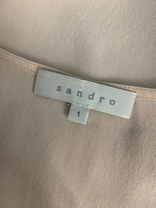 SANDRO Ladies 100% Silk Sleeveless TOP Size 1 - UK 8