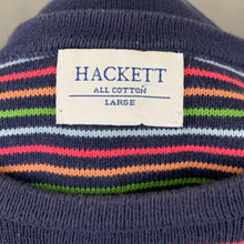 Load image into Gallery viewer, HACKETT Mens Striped Cotton Crew Neck JUMPER Size L Large
