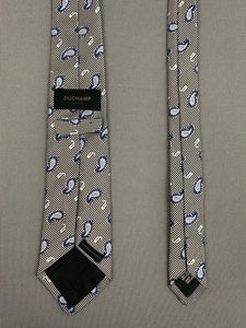 DUCHAMP London 100% Silk Paisley Pattern TIE - Handmade in England