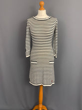 Load image into Gallery viewer, ARMANI STRIPED BUTTON SHOULDER DRESS - Women&#39;s Size Medium M
