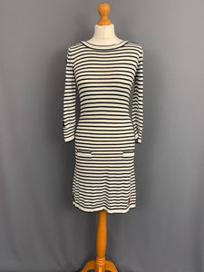 ARMANI STRIPED BUTTON SHOULDER DRESS - Women's Size Medium M