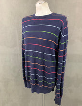 Load image into Gallery viewer, HACKETT Mens Striped Cotton Crew Neck JUMPER Size L Large

