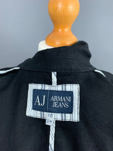 ARMANI JEANS Women's Black Linen Blend JACKET Size IT 42 - UK 10