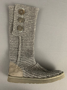 UGG AUSTRALIA Grey CARDY BOOTS - Size EU 39 - UK 6.5 - US 8  UGGS