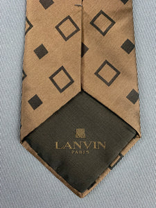 LANVIN Paris Mens 100% Silk TIE - Made in France - FR19705