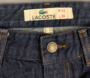 LACOSTE BLUE DENIM JEANS - Mens Size Waist 32" - Leg 34"