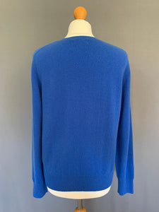 M&S 100% CASHMERE JUMPER - AZURE BLUE - Women's Size UK 12 - M Medium