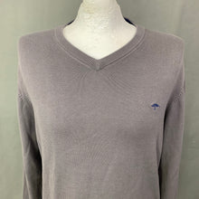 Load image into Gallery viewer, FYNCH-HATTON Mens Grey SUPIMA COTTON JUMPER Size Large L
