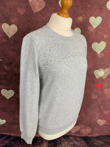 JUICY COUTURE Women's Embellished Grey Sweater / Jumper - Size M Medium