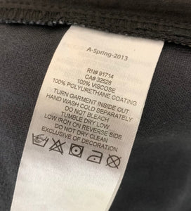 ARMANI Ladies Black Faux Leather SKIRT - Size US 0 - UK 4