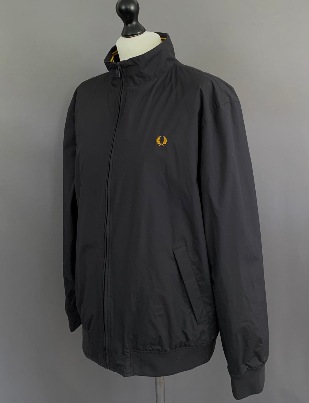 FRED PERRY COAT / Black Jacket - Mens Size Extra Large / XL