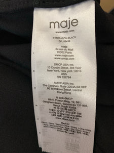 MAJE E16 REASON BLACK DRESS - MAJE Size 2