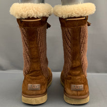 Load image into Gallery viewer, UGG AUSTRALIA SUBURB CROCHET TALL BOOTS - Brown UGGS - Women&#39;s Size UK 7.5 - EU 40 - US 9
