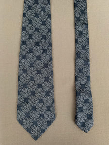 MULBERRY Blue TIE - 100% SILK - Made in Italy