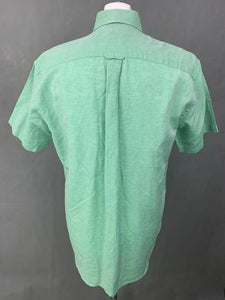 LACOSTE Mens Green Linen Blend SHIRT - Lacoste Size 40 Medium M