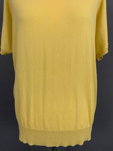 Load image into Gallery viewer, WINSER LONDON Yellow Short Sleeved Batwing JUMPER - Size L Large
