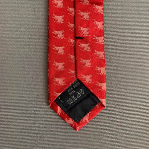 BURBERRY LONDON RED TIE - 100% Silk - Made in Italy - FR20602
