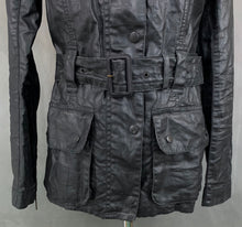Load image into Gallery viewer, BARBOUR INTERNATIONAL Ladies Black DURALINEN JACKET / COAT - Size UK 10
