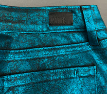Load image into Gallery viewer, PAIGE EDGEMONT JEANS - TURQUOISE CRACKLE - Women&#39;s Size Waist 29&quot;
