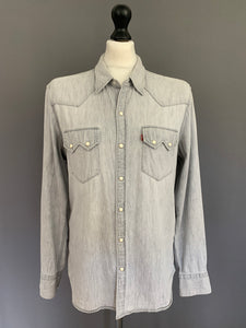 LEVI'S DENIM SHIRT - SLIM FIT - Mens Size LARGE L LEVIS LEVI STRAUSS &Co