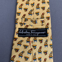 Load image into Gallery viewer, SALVATORE FERRAGAMO TIE - 100% SILK - Cat Themed - Made in Italy
