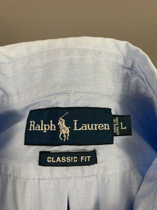 RALPH LAUREN BLUE SHIRT - Classic Fit - Mens Size L - Large