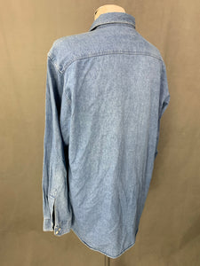 HUGO BOSS Mens Blue Denim SHIRT - Size L LARGE