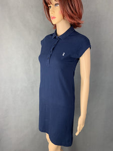 HENRI LLOYD Ladies Blue Cotton POLO SHIRT DRESS Size XS - UK 8