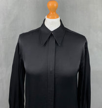 Load image into Gallery viewer, 3.1 PHILLIP LIM Women&#39;s Black Satin SHIRT / TOP - Size US 2 - UK 6
