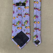 Load image into Gallery viewer, DUNHILL Mens Blue 100% SILK Still Life Fruit Graphic TIE - Made in Italy

