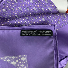 Load image into Gallery viewer, HERMÈS Fish Pattern 100% SILK Purple SCARF 40cm x 40cm - Made in France HERMES
