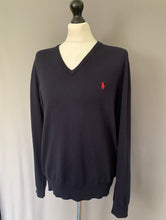 Load image into Gallery viewer, POLO RALPH LAUREN NAVY JUMPER - 100% MERINO WOOL - Size Extra Large XL
