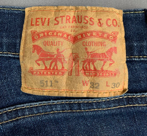 LEVI'S 511 JEANS - Blue Denim - Size Waist 32" - Leg 30" LEVIS LEVI STRAUSS & Co