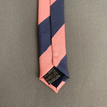 Load image into Gallery viewer, ERMENEGILDO ZEGNA TIE - 100% SILK - Pink &amp; Blue Striped Pattern - FR20509
