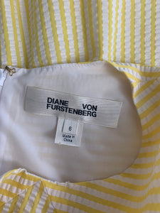 DIANE von FURSTENBERG Yellow DRESS Size US 6 - UK 10 DVF