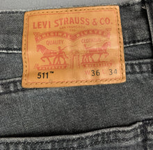 Load image into Gallery viewer, LEVI&#39;S 511 JEANS - Grey Denim - Size Waist 36&quot; Leg 34&quot; LEVIS LEVI STRAUSS &amp;Co
