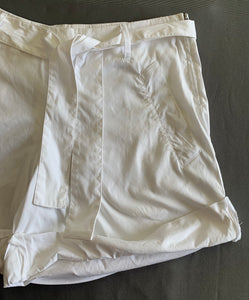 PRADA Women's White Cotton Blend SHORTS Size IT 46 - UK 14