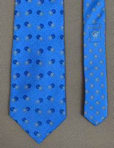 VERSACE Mens 100% Silk Blue TIE - Made in Italy - FR19421