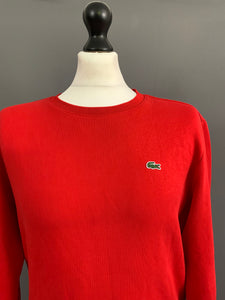 LACOSTE RED SWEATER JUMPER - Mens Size FR 4 - M Medium