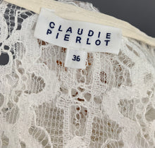 Load image into Gallery viewer, CLAUDIE PIERLOT BALANCIER LACE TOP - Women&#39;s Size 36 - UK 8 - Zip-Fronted
