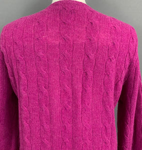 RALPH LAUREN CABLE KNIT JUMPER - CASHMERE BLEND - Women's Size Small S