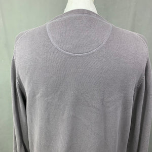 FYNCH-HATTON Mens Grey SUPIMA COTTON JUMPER Size Large L