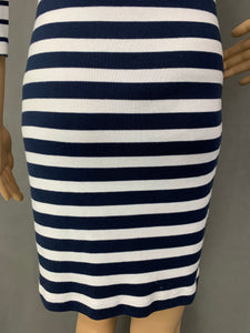 HENRI LLOYD Ladies 100% Cotton Striped Jersey DRESS Size XS - UK 8
