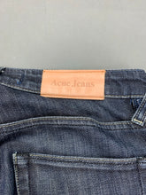 Load image into Gallery viewer, ACNE JEANS Ladies HUG ALMOST RAW Blue Denim JEANS Size Waist 24&quot;
