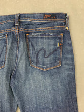 Load image into Gallery viewer, CITIZENS OF HUMANITY Blue Denim INGRID Flare JEANS Size Waist 27&quot; Leg 35&quot;
