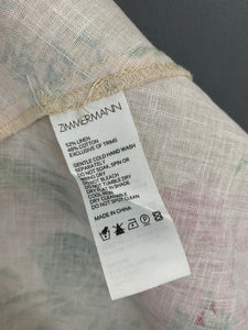 ZIMMERMANN IRIS SUN DRESS - Linen Blend - Size 2 - UK 12
