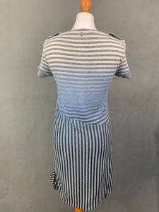 SPORTMAX CODE Ladies Grey Striped DRESS - Size Small - S