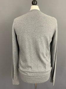 PAUL SMITH JEANS Mens Grey V-Neck JUMPER - Size Small S
